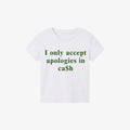 Apologies Top White