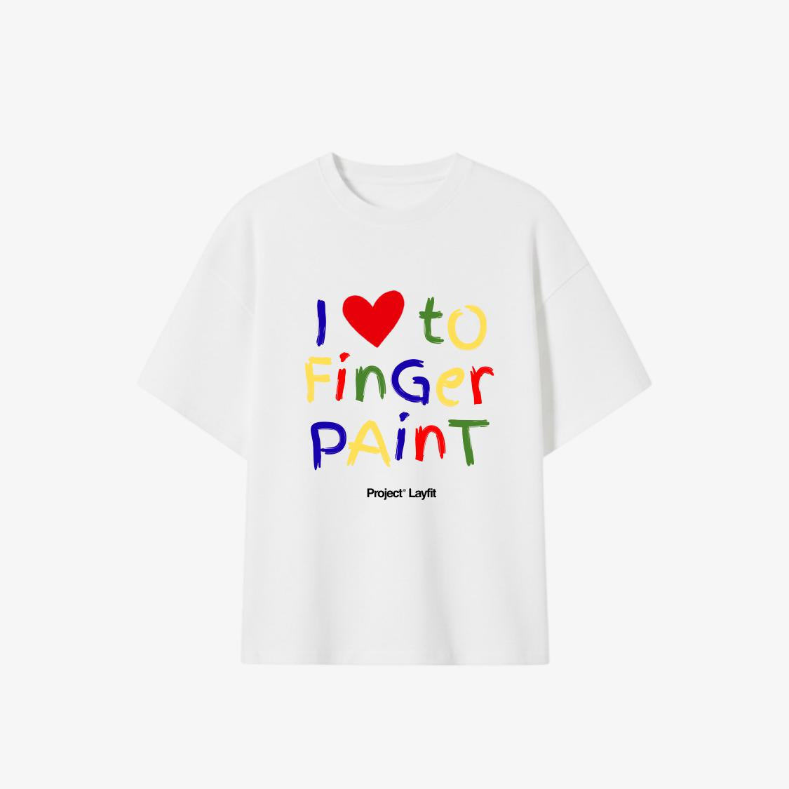 Finger Paint Tee White